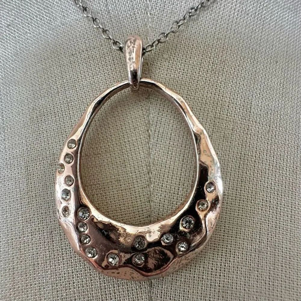 Rose Gold PMB teardrop pendant necklace